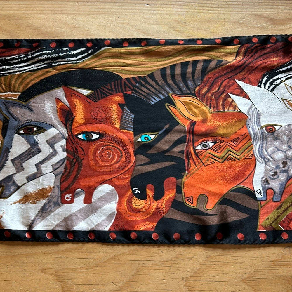Silk horse head scarf